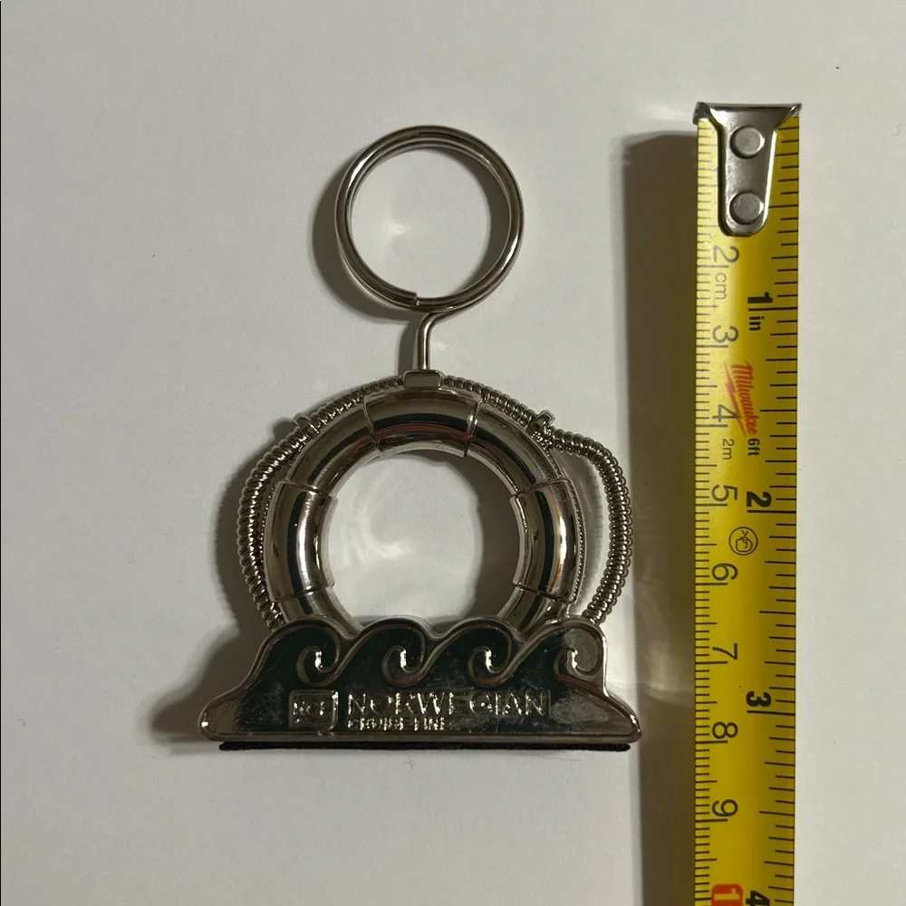 Silver Norwegian Cruise Line Card or Picture Holder in Life Saver 🛟 Ring Shape.